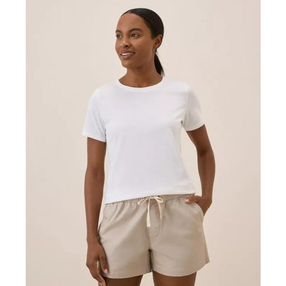NWOT Pact Sz XS White Organic Cotton Softspun Crew Neck Tee Classic Breathable